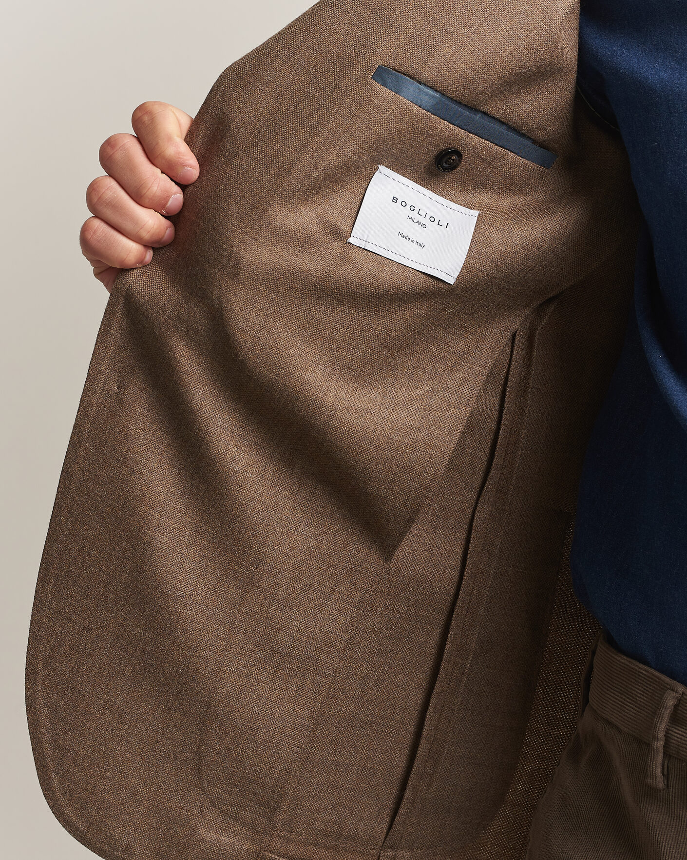 Herre | Dressjakker | Boglioli | K Jacket Wool Hopsack Blazer Beige