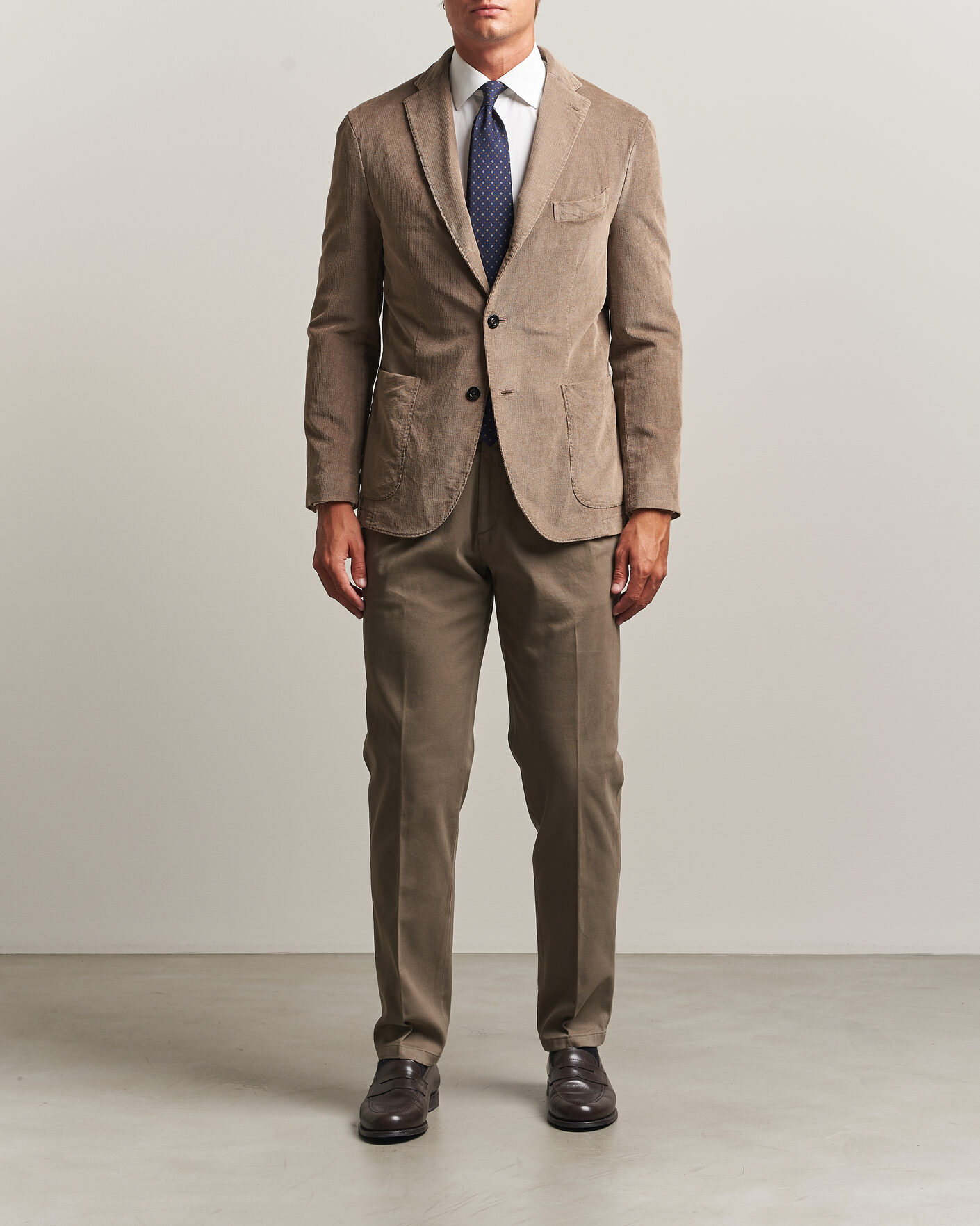 Herre | Dressjakker | Boglioli | K Jacket Corduroy Blazer Taupe
