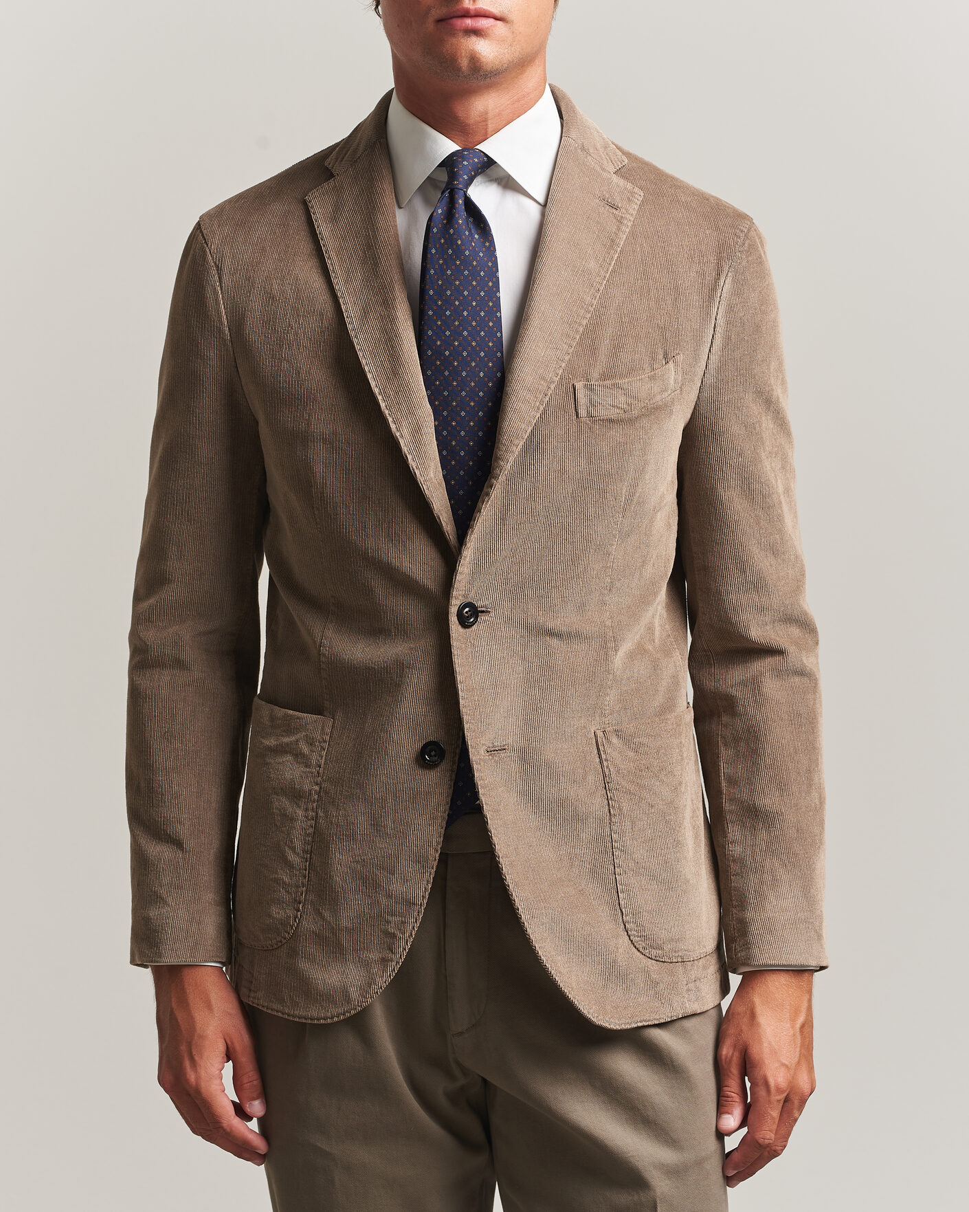 Herre | Dressjakker | Boglioli | K Jacket Corduroy Blazer Taupe