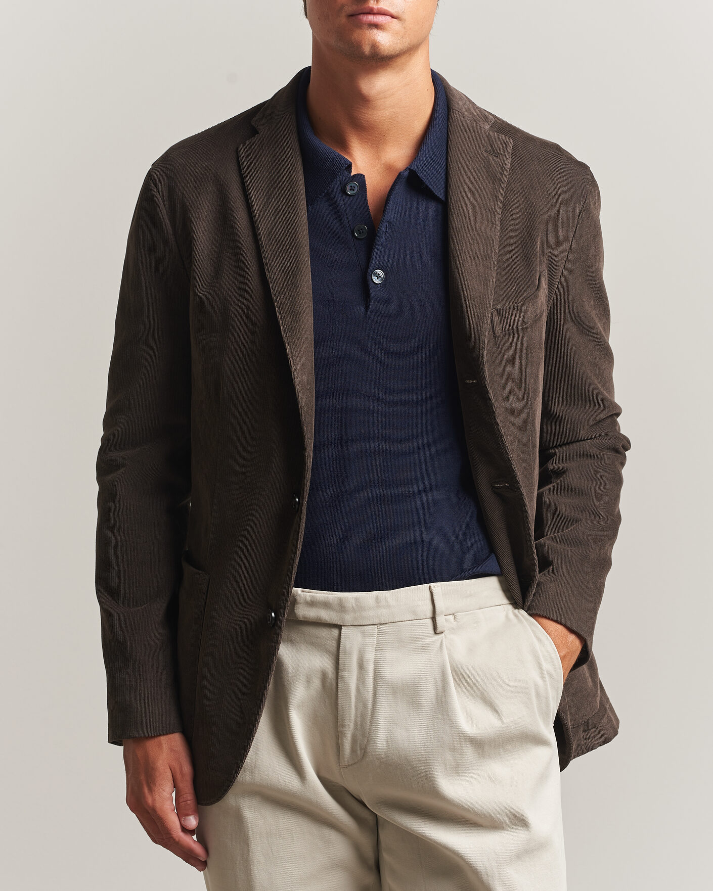 Herre | Dressjakker | Boglioli | K Jacket Corduroy Blazer Dark Brown