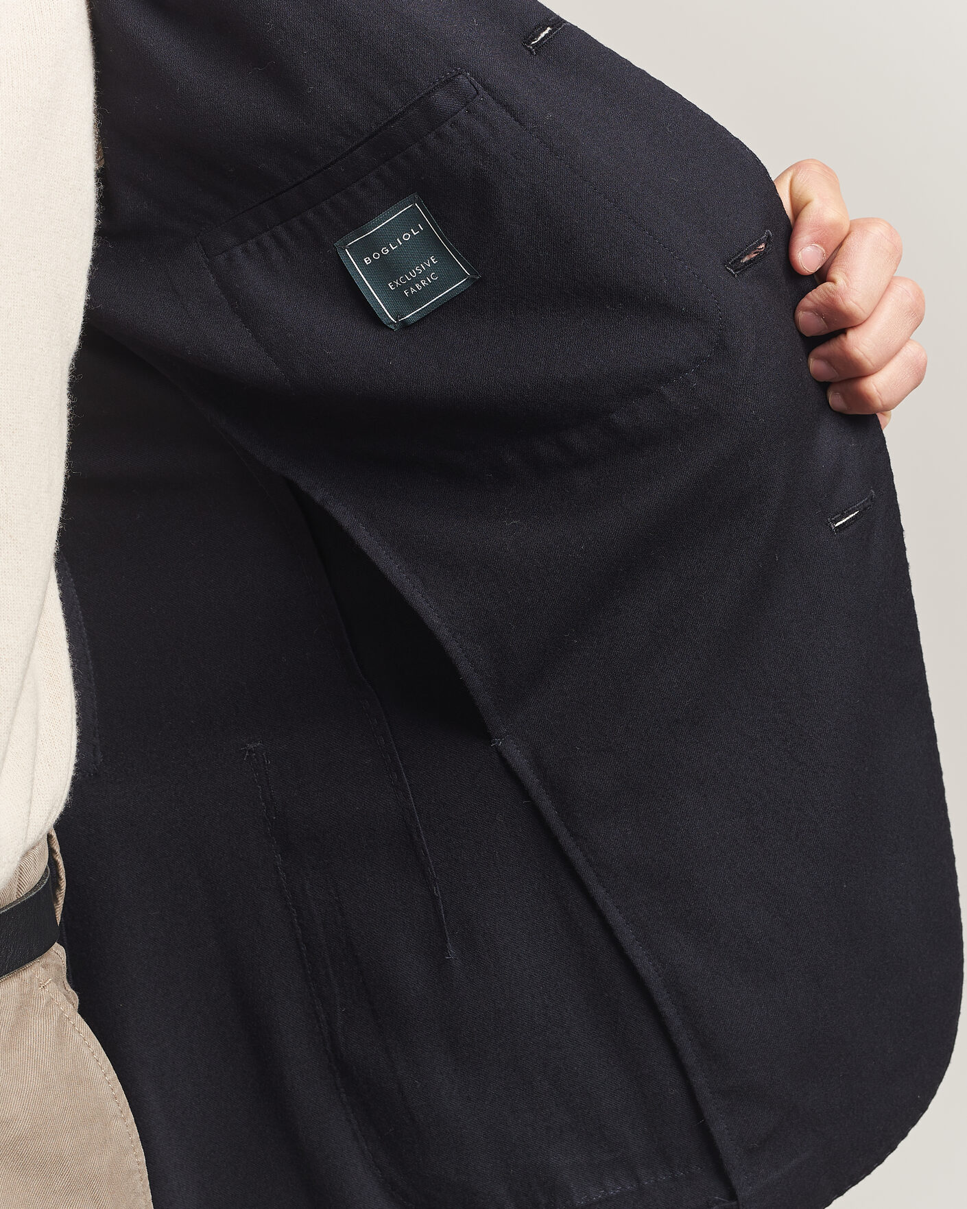 Herre | Dressjakker | Boglioli | K Jacket Soft Touch Flannel Blazer Navy