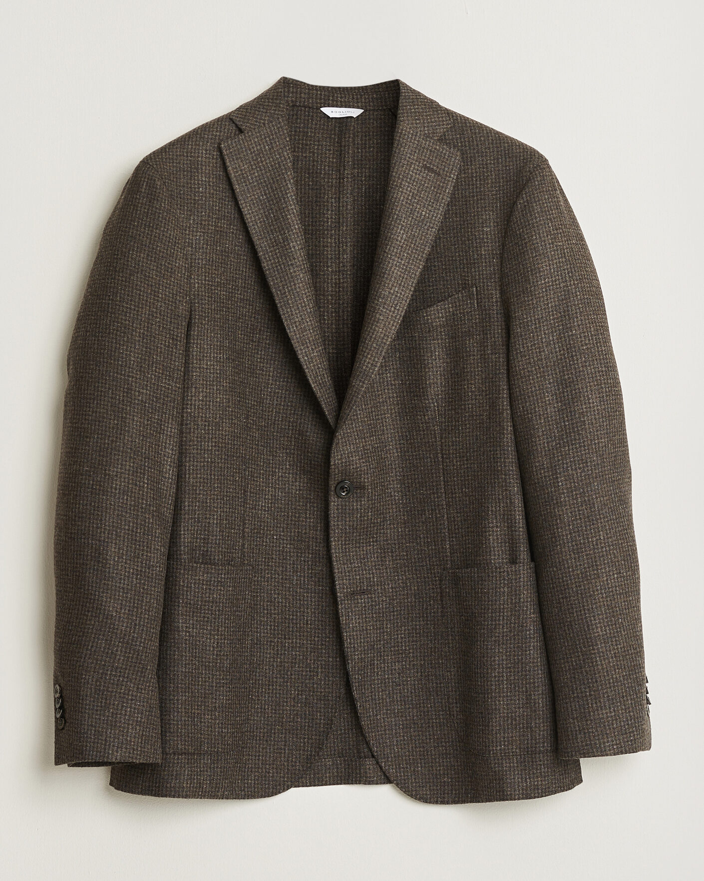 Herre | Dressjakker | Boglioli | K Jacket Wool Houndstooth Blazer Dark Brown