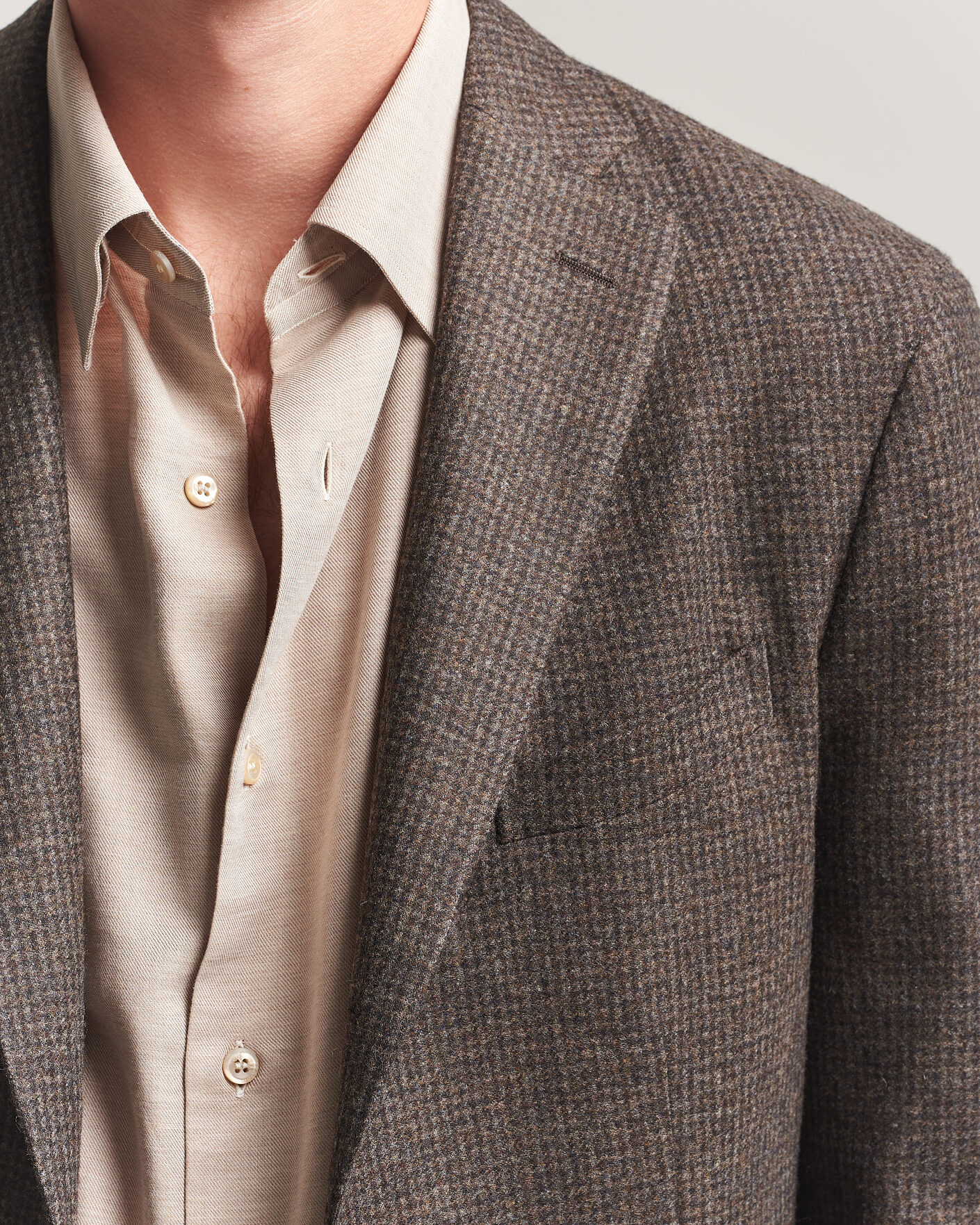 Herre | Dressjakker | Boglioli | K Jacket Wool Houndstooth Blazer Dark Brown