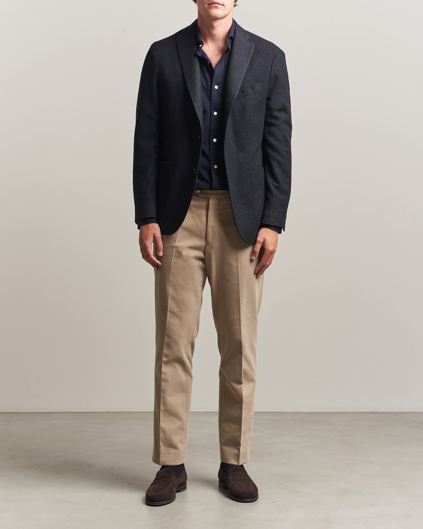 Herre | Dressjakker | Boglioli | K Jacket Wool Houndstooth Blazer Navy