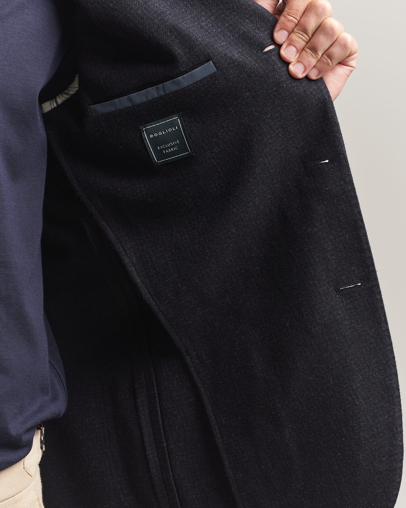 Herre | Dressjakker | Boglioli | K Jacket Wool Houndstooth Blazer Navy
