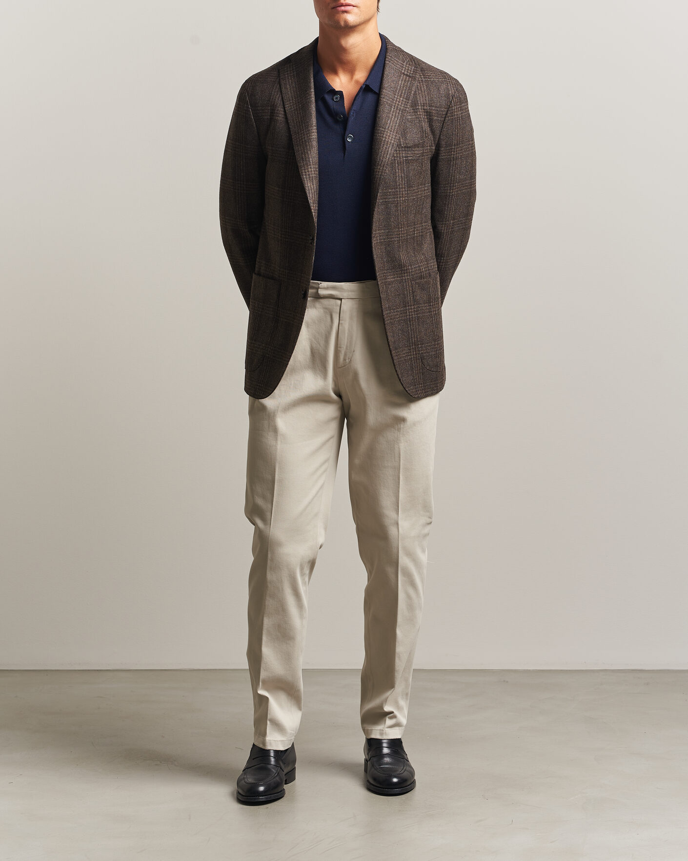 Herre | Dressjakker | Boglioli | K Jacket Wool Check Blazer Dark Brown