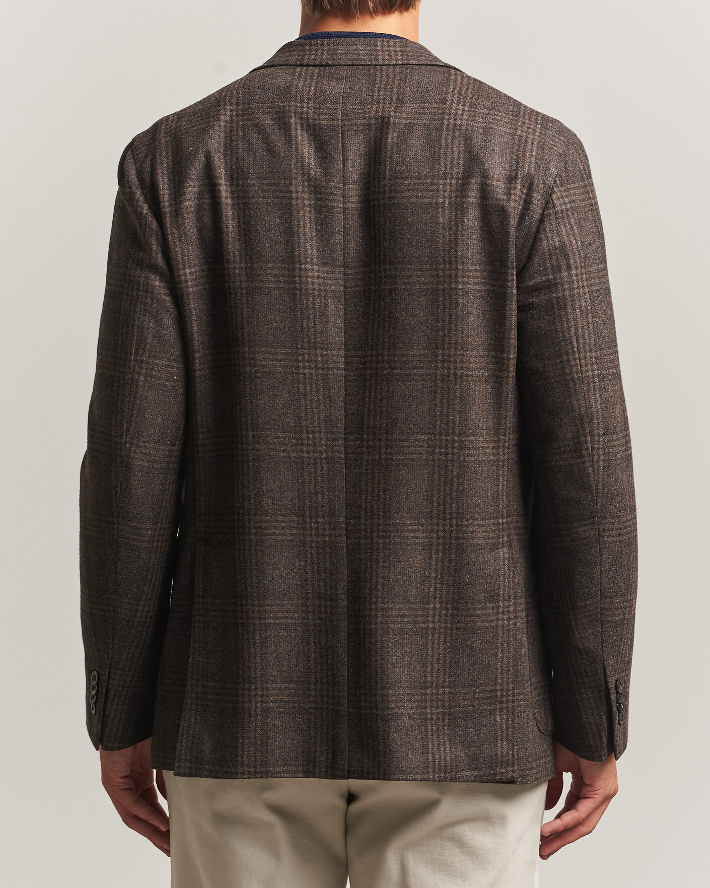 Herre | Dressjakker | Boglioli | K Jacket Wool Check Blazer Dark Brown