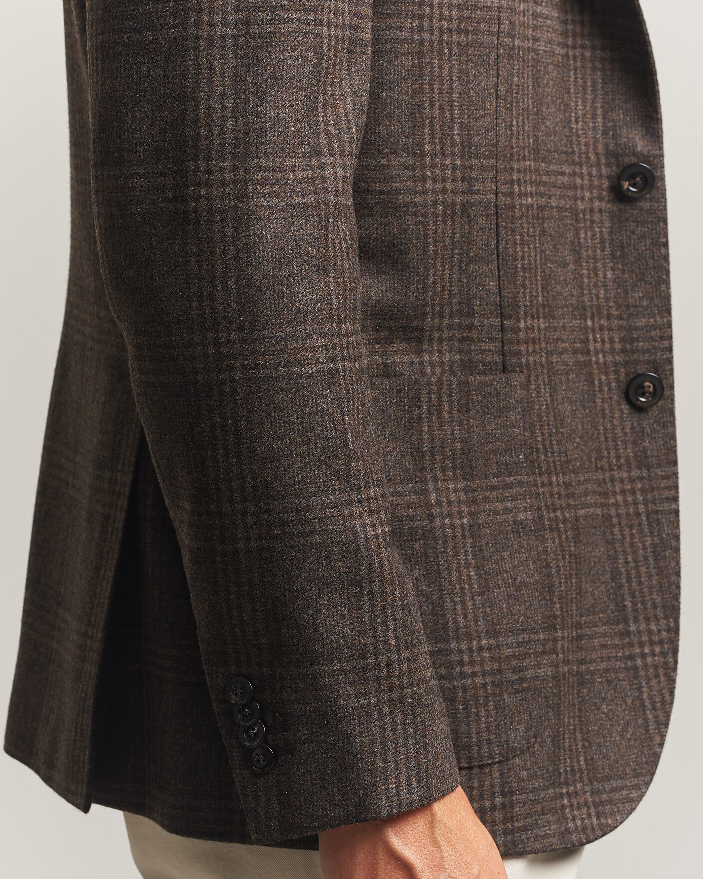 Herre | Dressjakker | Boglioli | K Jacket Wool Check Blazer Dark Brown
