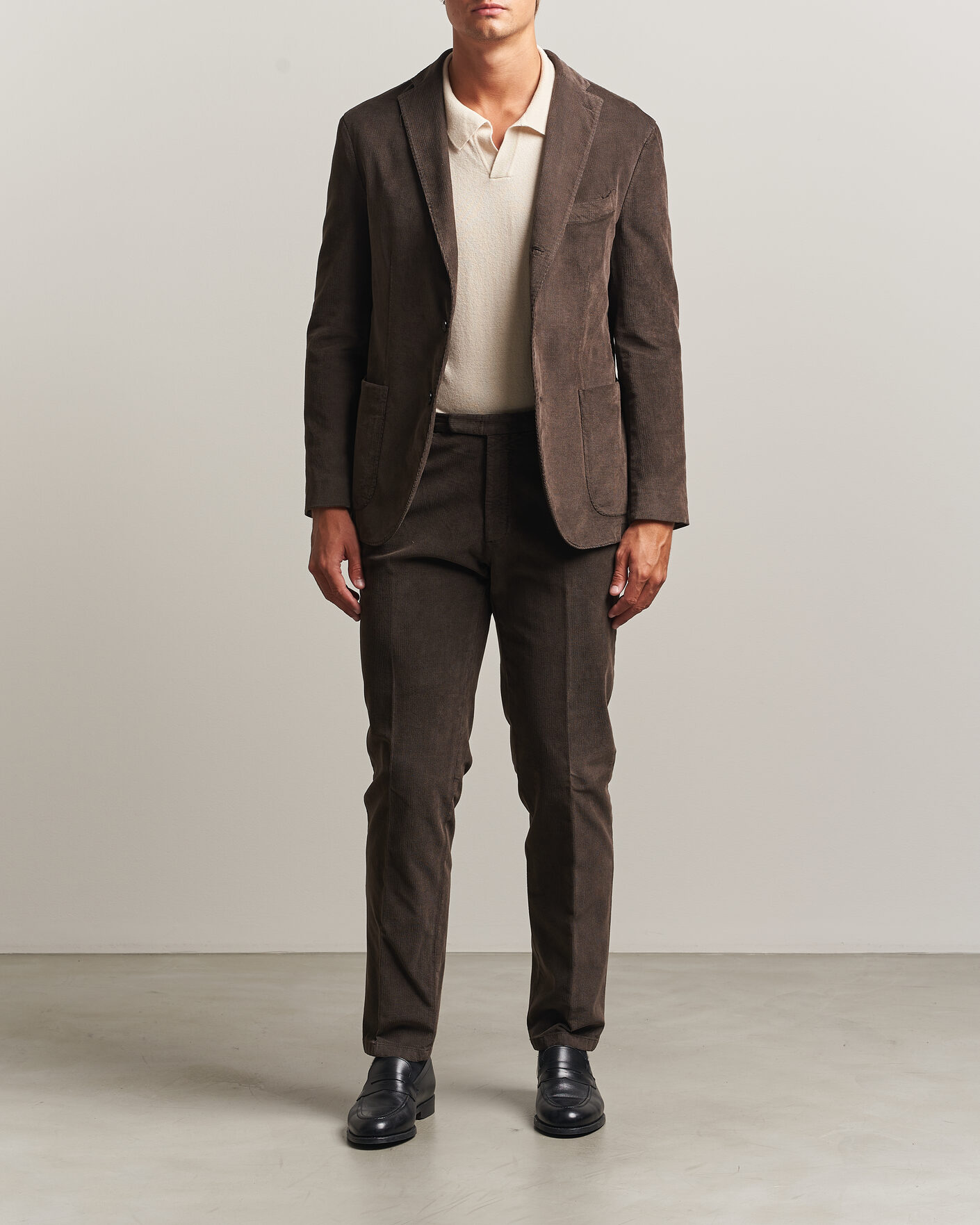 Herre | Dresser | Boglioli | K Jacket Baby Corduroy Suit Dark Brown