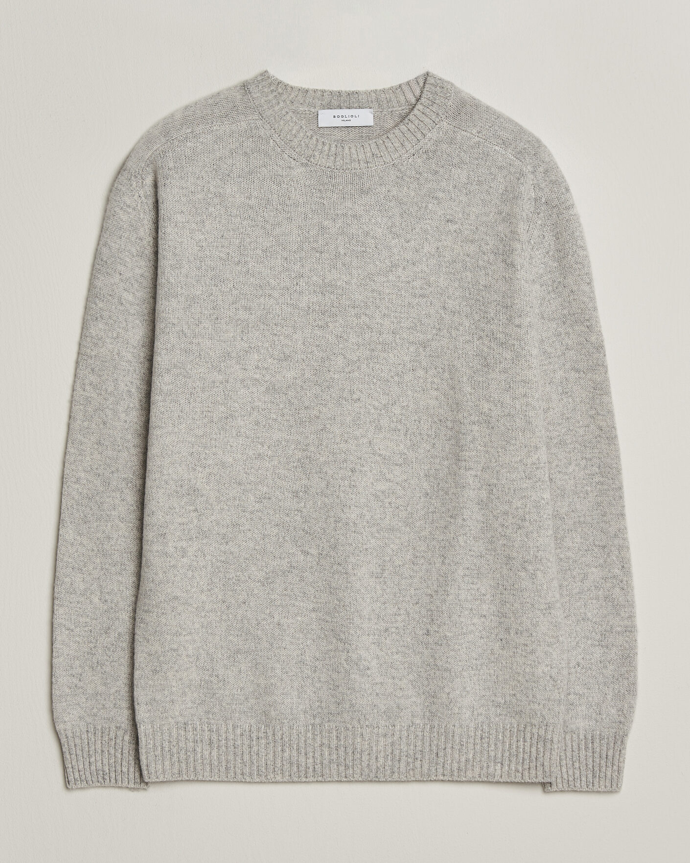 Herre | Gensere | Boglioli | Cloud Cashmere Crew Neck Light Grey