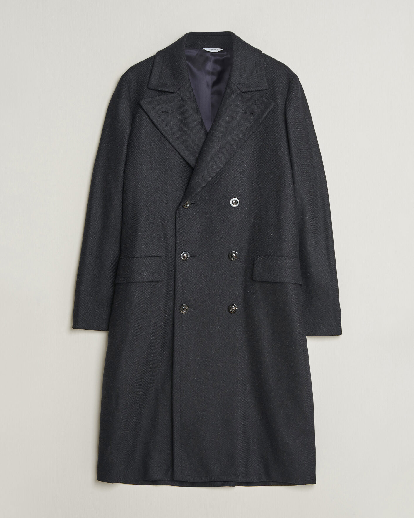 Herre | Jakker | Boglioli | Double Breasted Wool Coat Navy