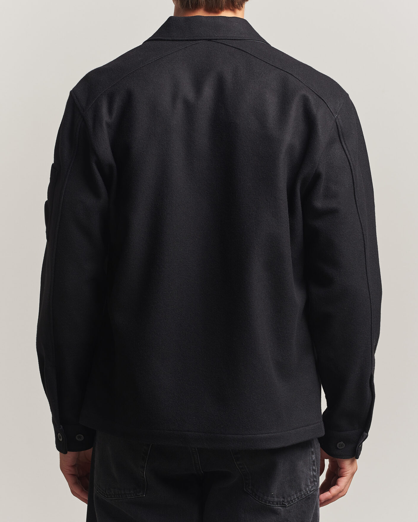 Herre | Jakker | C.P. Company | Felted Wool Overshirt Black