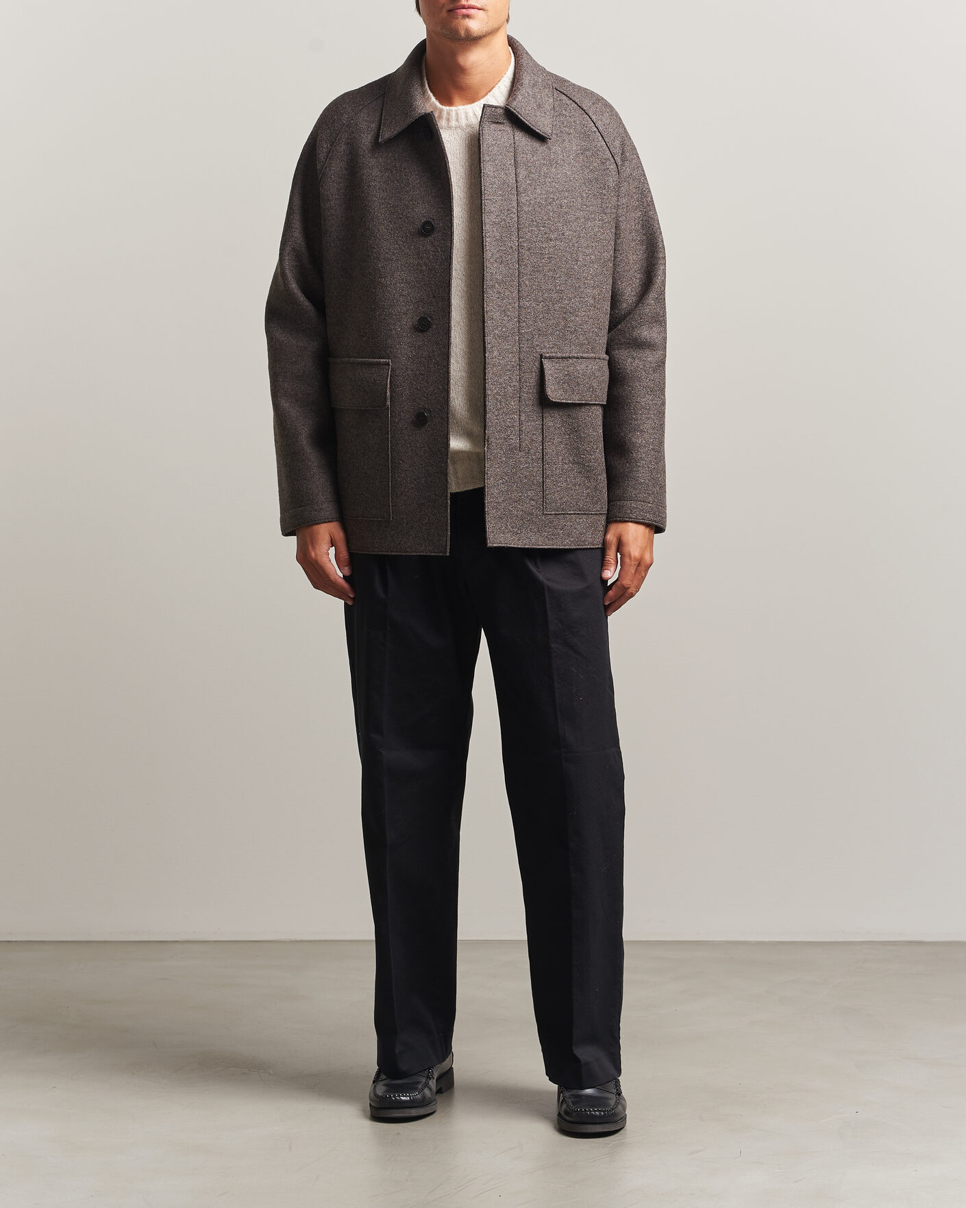 Herre | Jakker | Harris Wharf London | Country Wool Jacket Brown/Grey