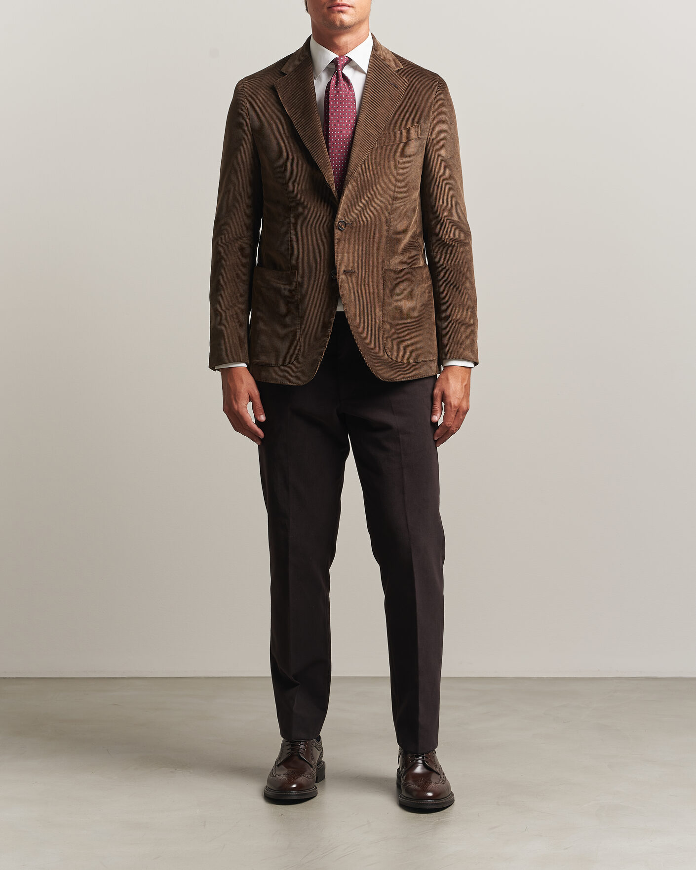 Herre | Dressjakker | Caruso | Aida Corduroy Blazer Dark Brown