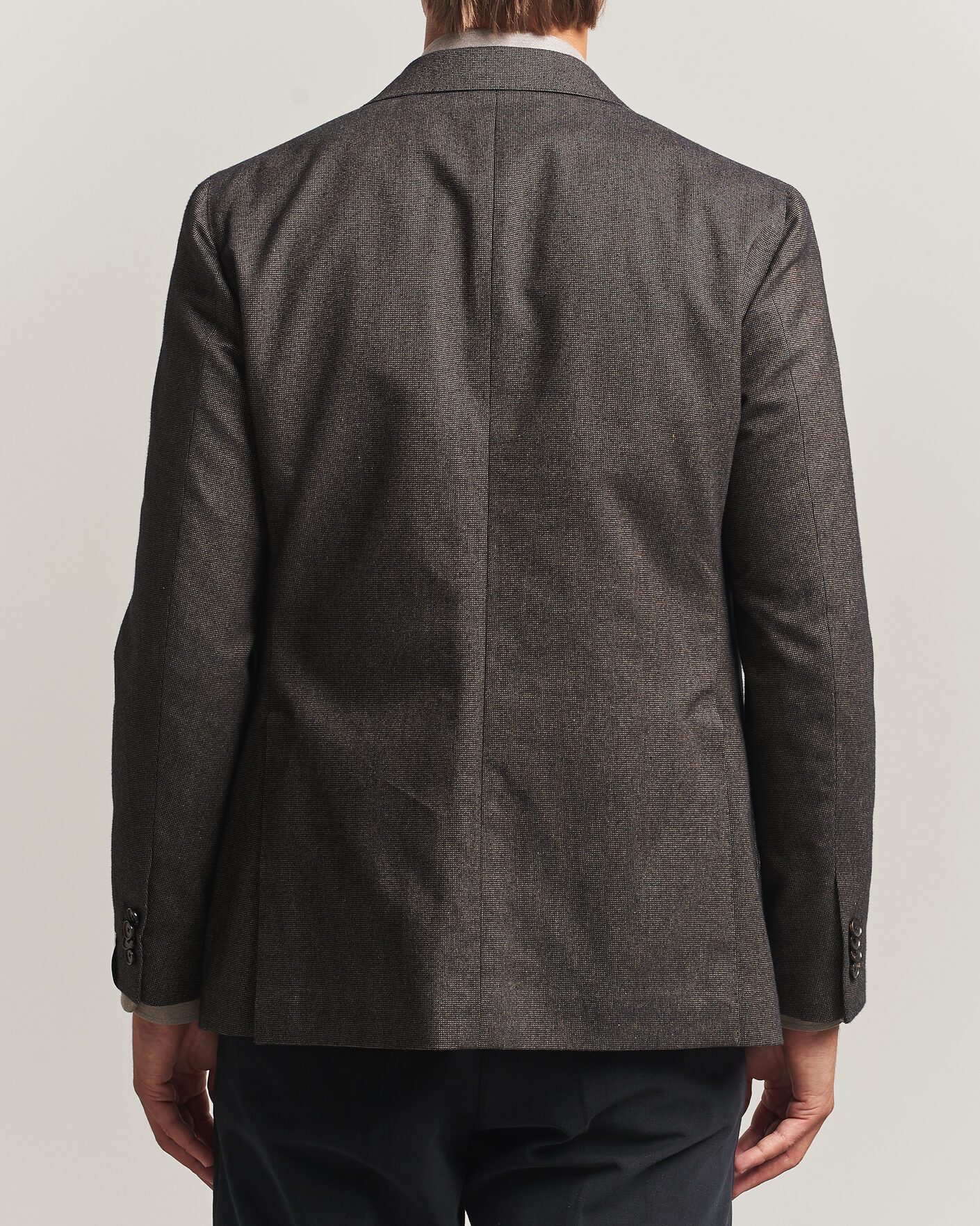 Herre | Dressjakker | Caruso | Aida Brushed Cotton Blazer Dark Brown