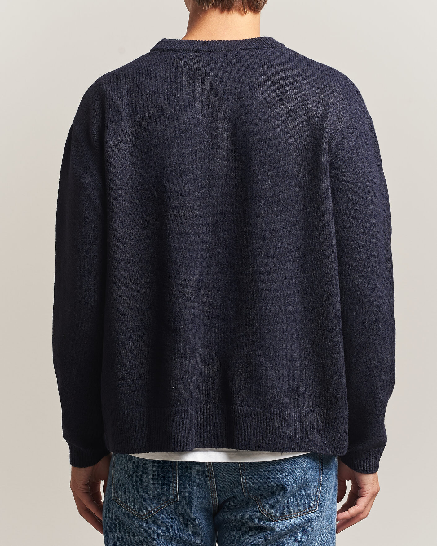 Herre | Gensere | KnowledgeCotton Apparel | Knitted Crewneck Night Sky