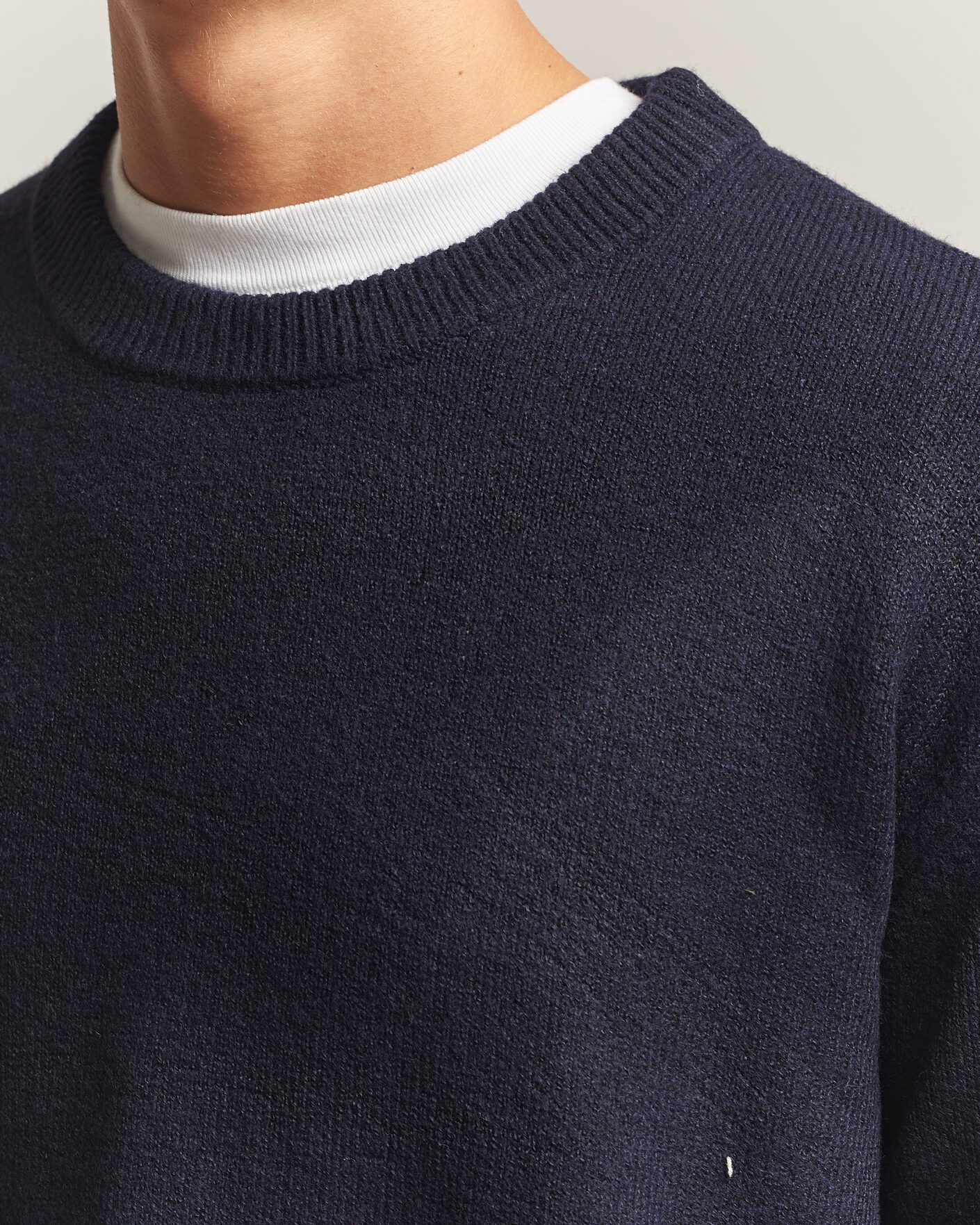 Herre | Gensere | KnowledgeCotton Apparel | Knitted Crewneck Night Sky