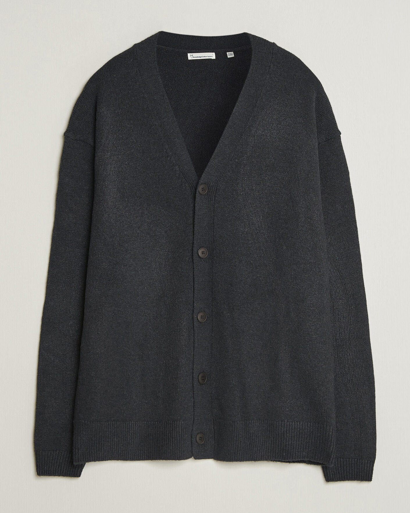 Herre | Gensere | KnowledgeCotton Apparel | Knitted Cardigan Black