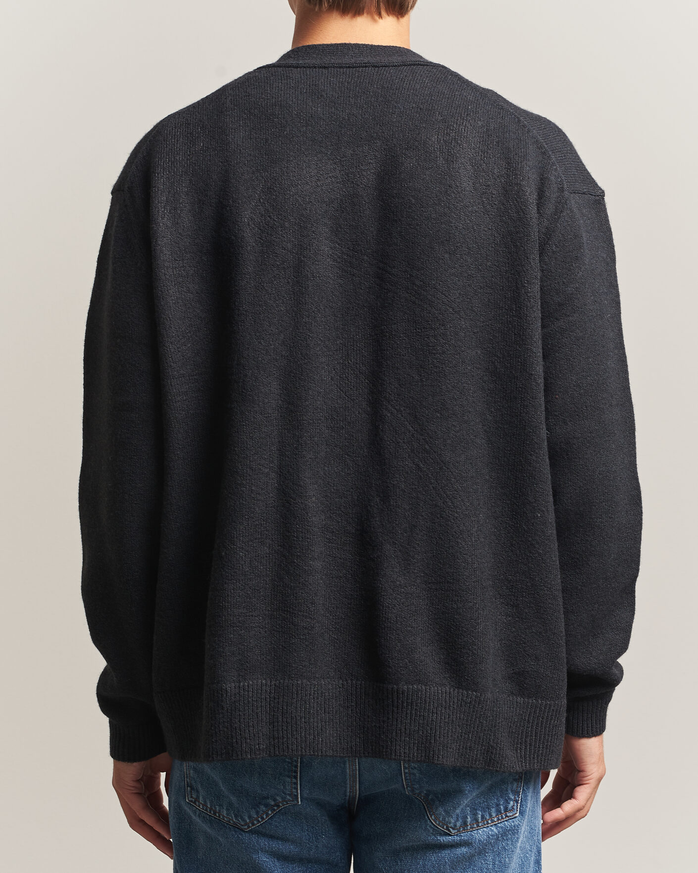 Herre | Gensere | KnowledgeCotton Apparel | Knitted Cardigan Black