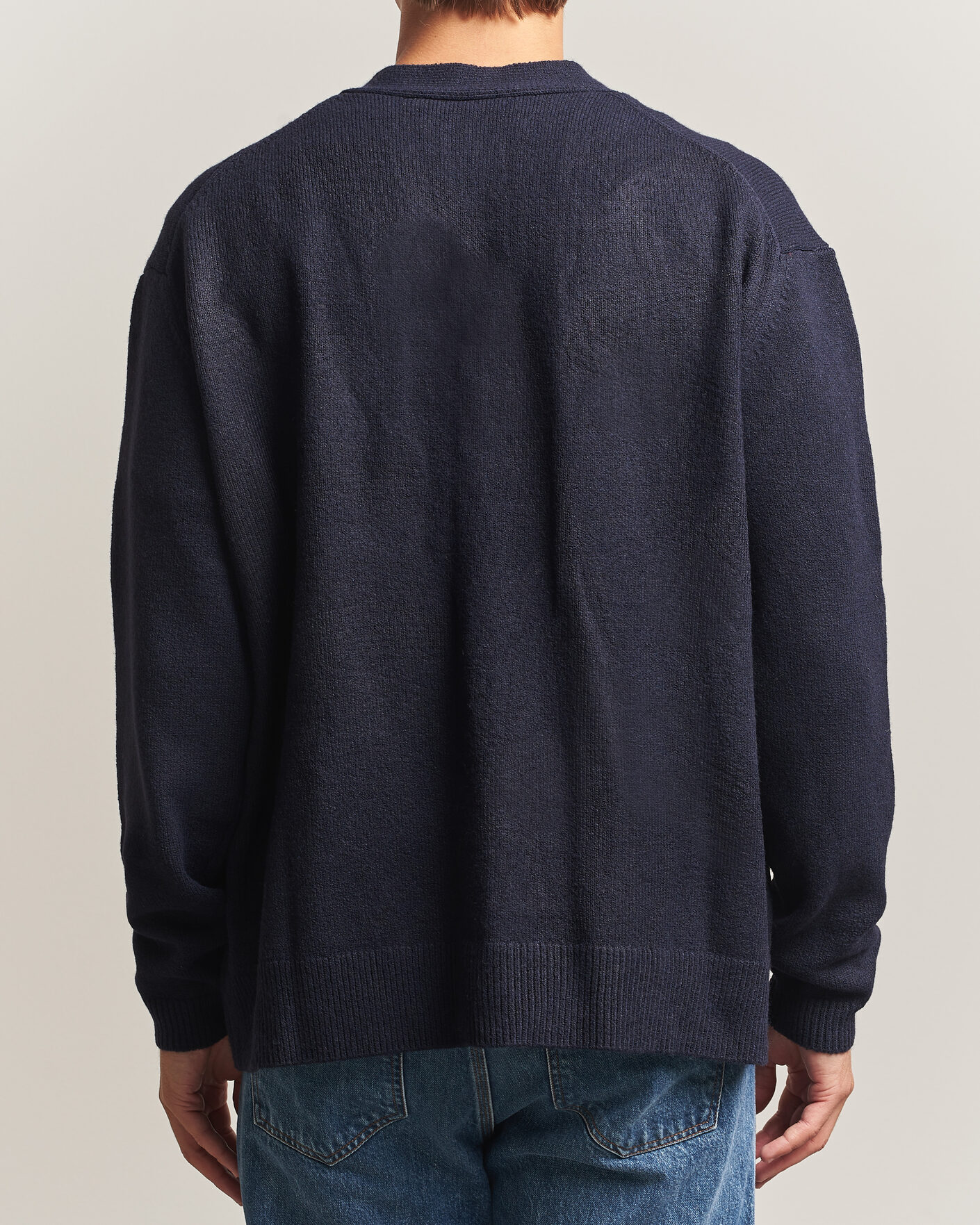 Herre | Gensere | KnowledgeCotton Apparel | Knitted Cardigan Night Sky