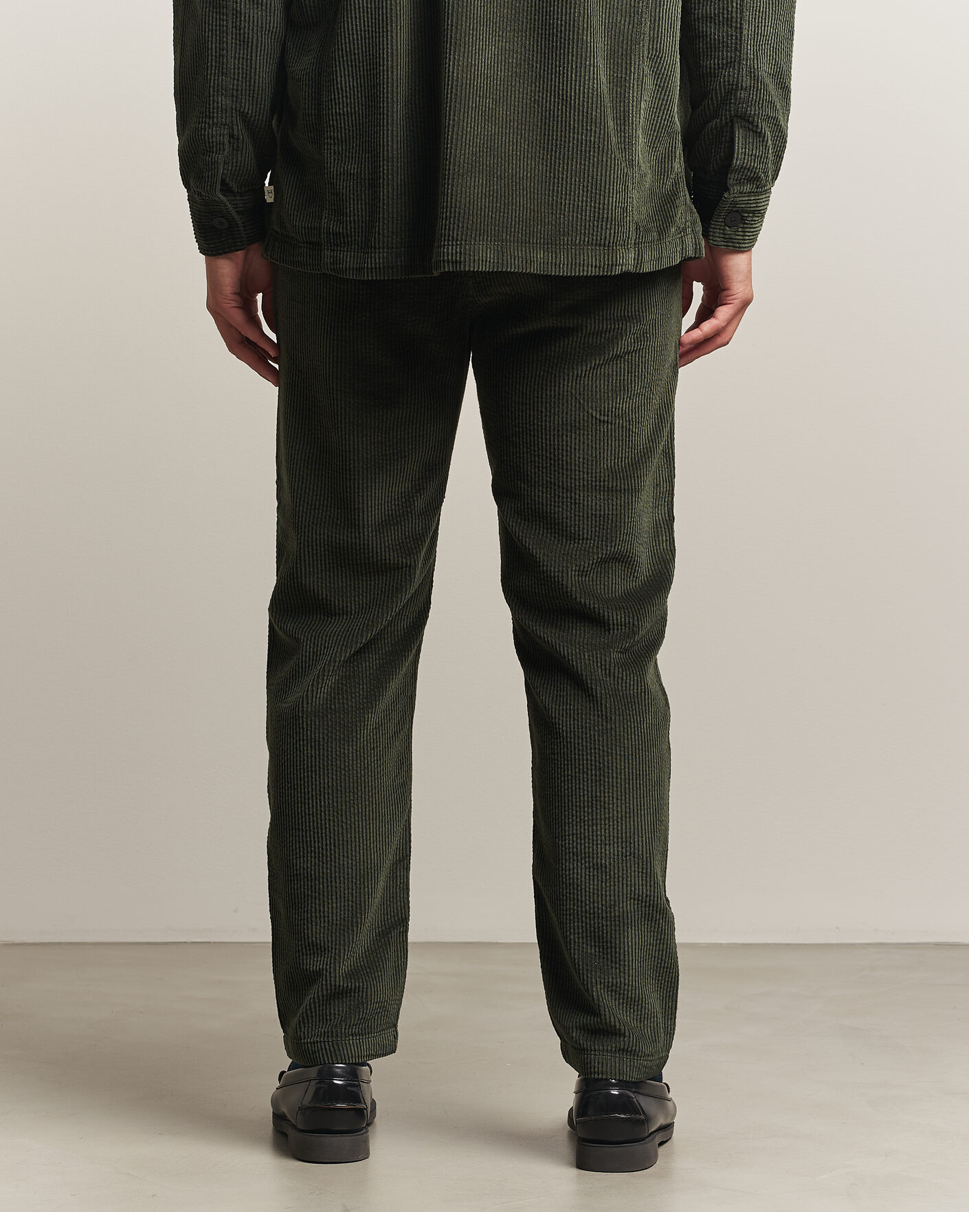 Herre | Bukser | KnowledgeCotton Apparel | Chuck Regular Cord Trousers Forest Night