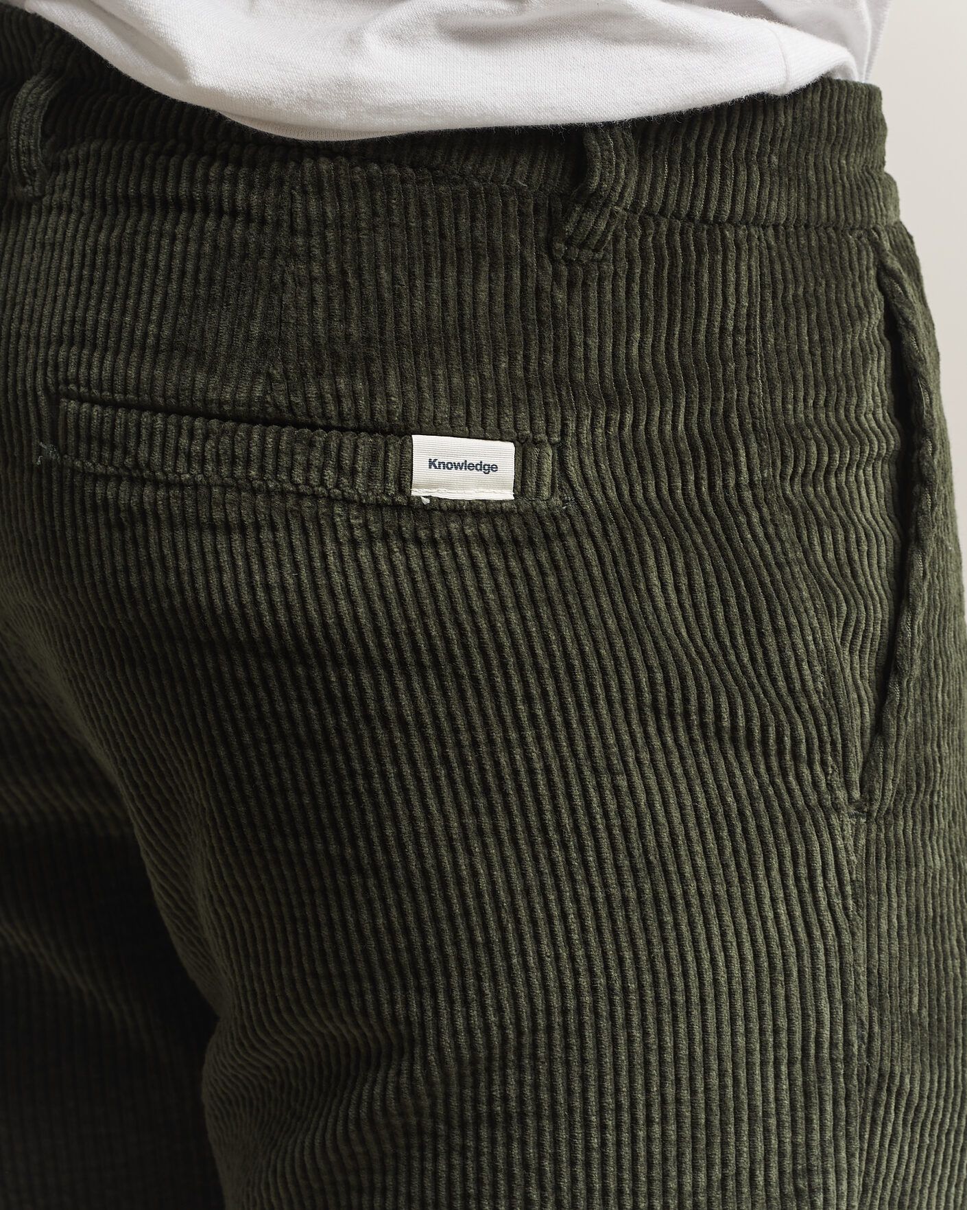 Herre | Bukser | KnowledgeCotton Apparel | Chuck Regular Cord Trousers Forest Night