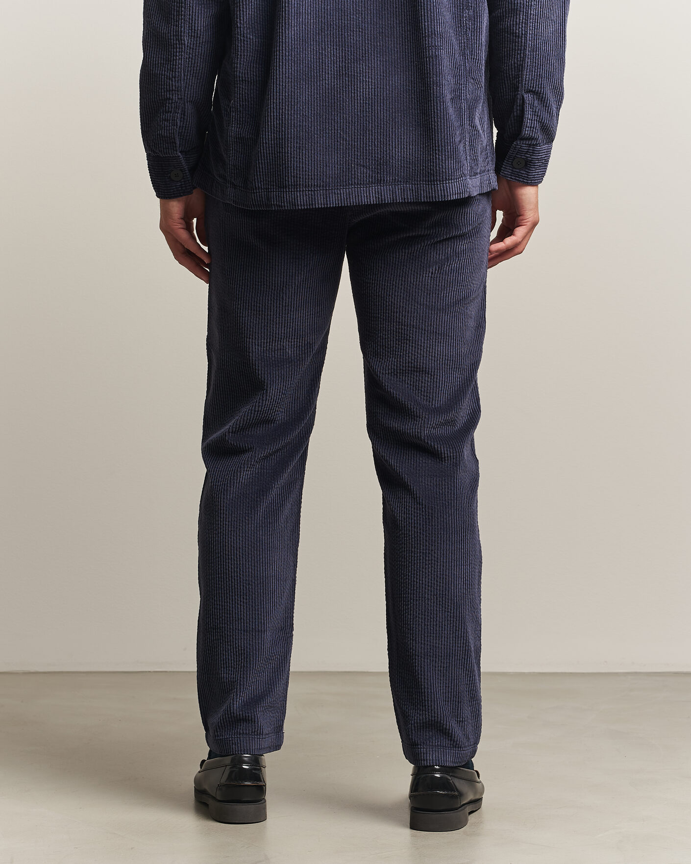 Herre | Bukser | KnowledgeCotton Apparel | Chuck Regular Cord Trousers Night Sky