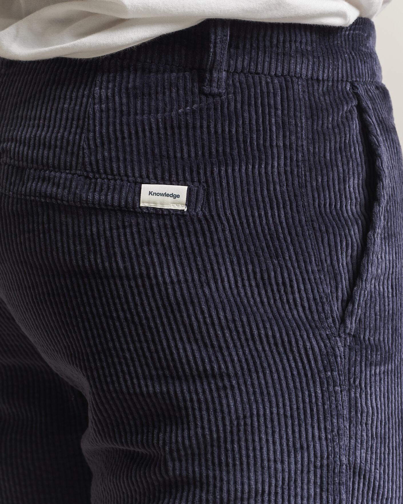 Herre | Bukser | KnowledgeCotton Apparel | Chuck Regular Cord Trousers Night Sky