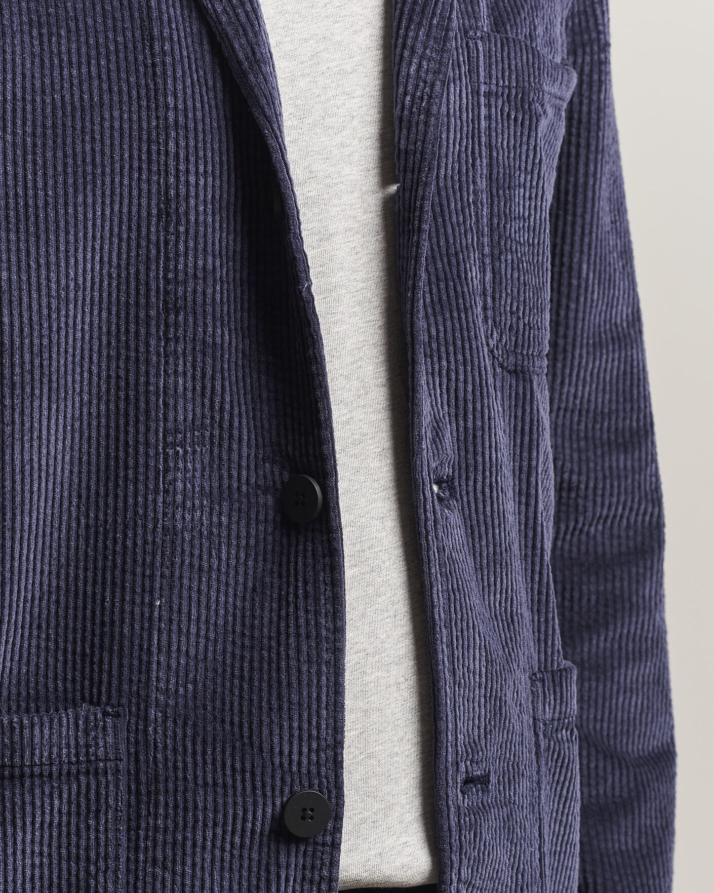 Herre | Dressjakker | KnowledgeCotton Apparel | Cotton Corduroy Blazer Night Sky