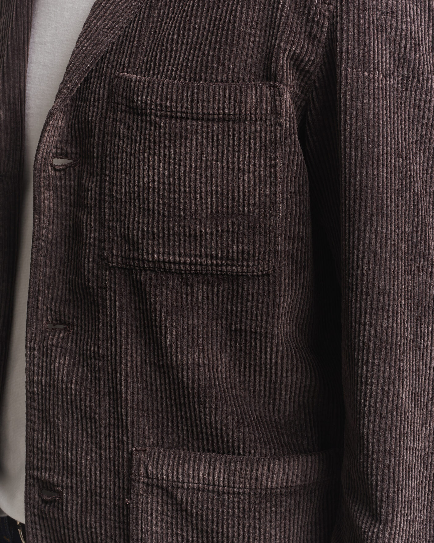 Herre | Dressjakker | KnowledgeCotton Apparel | Cotton Corduroy Blazer Chocolate