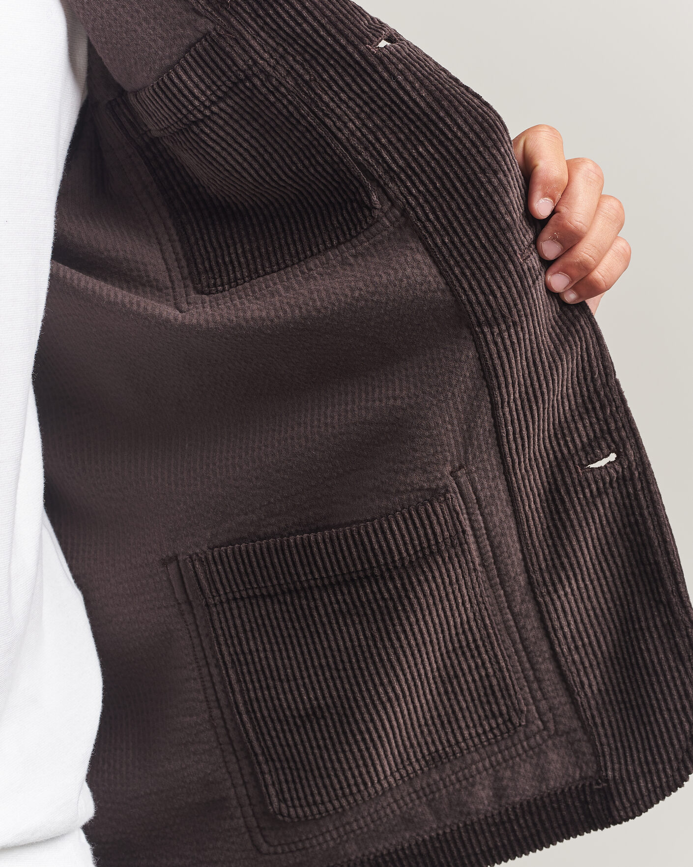 Herre | Dressjakker | KnowledgeCotton Apparel | Cotton Corduroy Blazer Chocolate