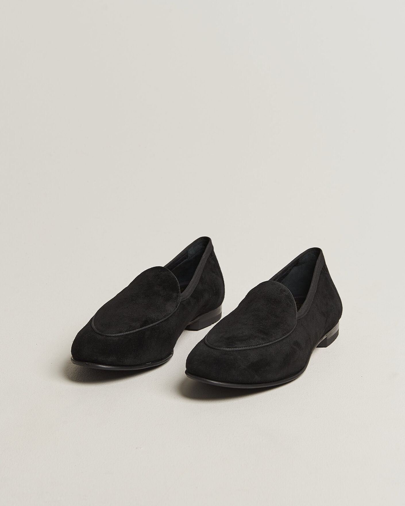 Herre | Loafers | Loake 1880 | Belgrave Black Suede Belgian Loafer Black