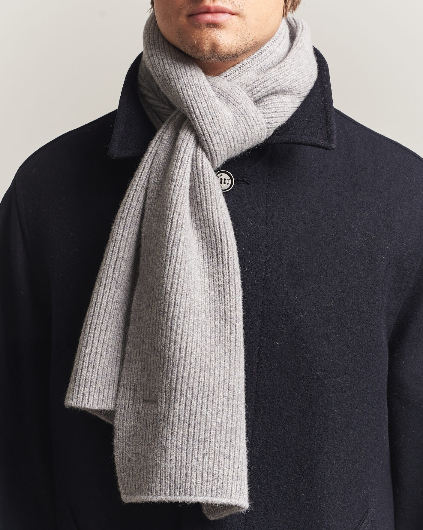 Herre | Skjerf | Robert Mackie | Clyde Lambswool Scarf Light Grey