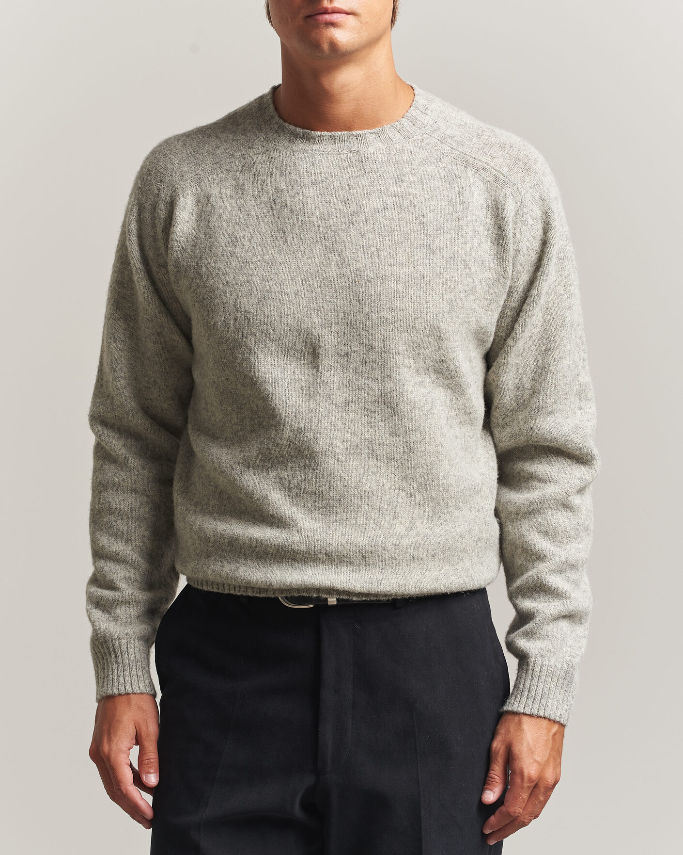 Herre | Gensere | Morgano | Brushed Wool Crewneck Grey