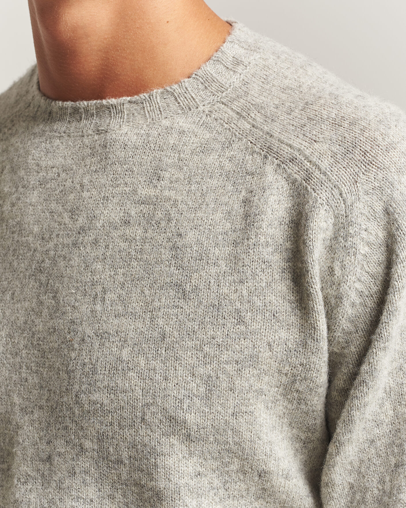 Herre | Gensere | Morgano | Brushed Wool Crewneck Grey