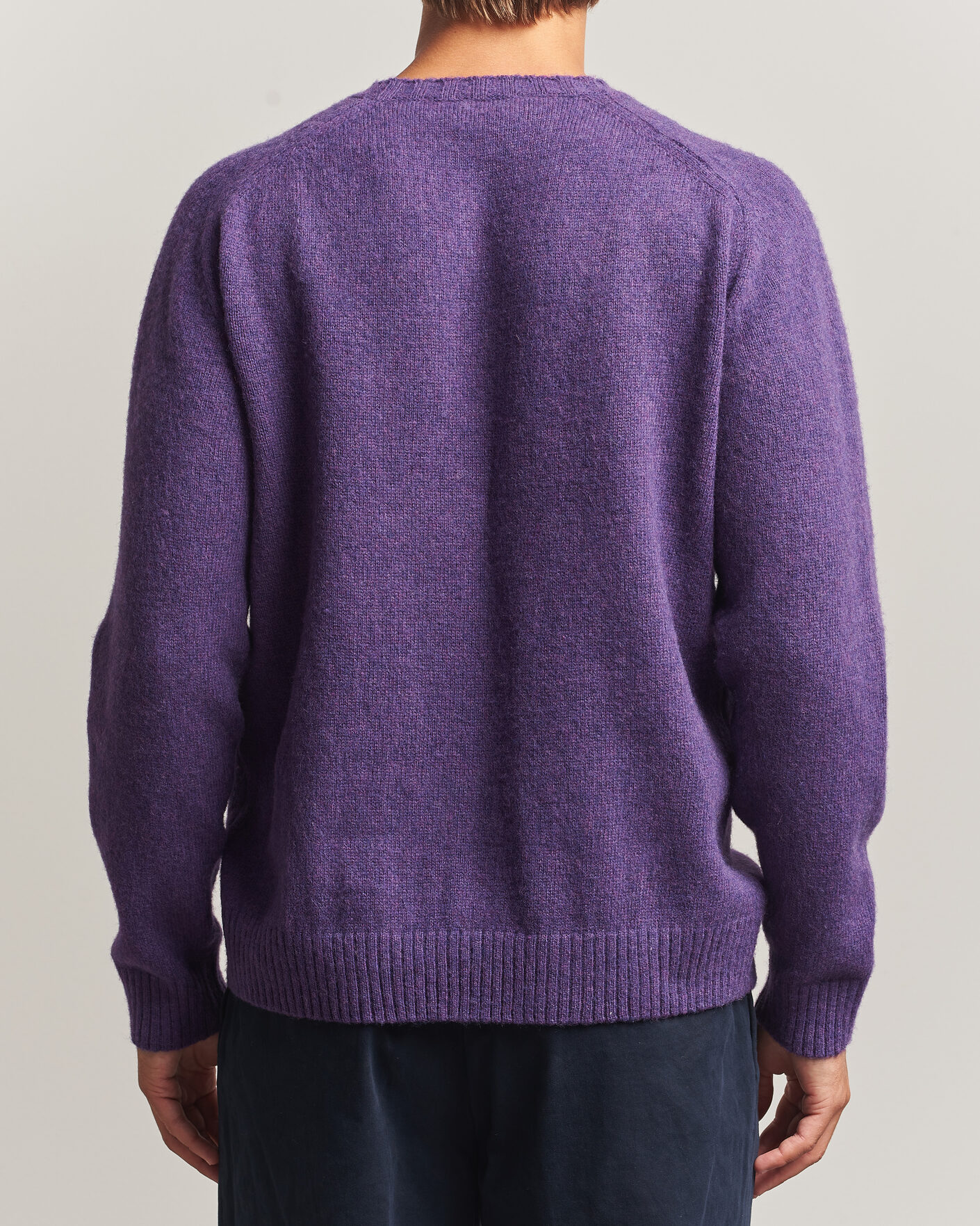 Herre | Gensere | Morgano | Brushed Wool Crewneck Purple