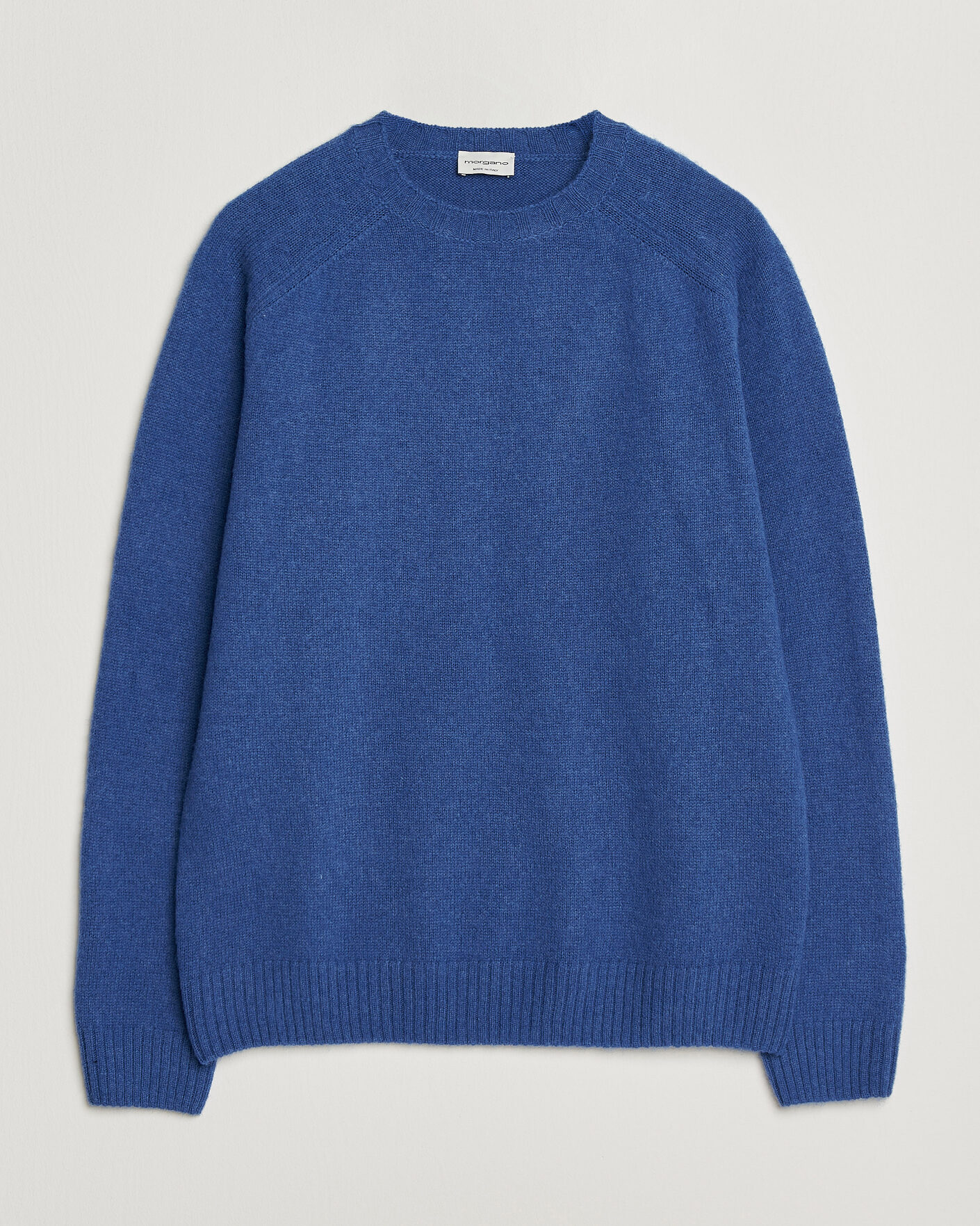 Herre | Gensere | Morgano | Brushed Wool Crewneck High Blue
