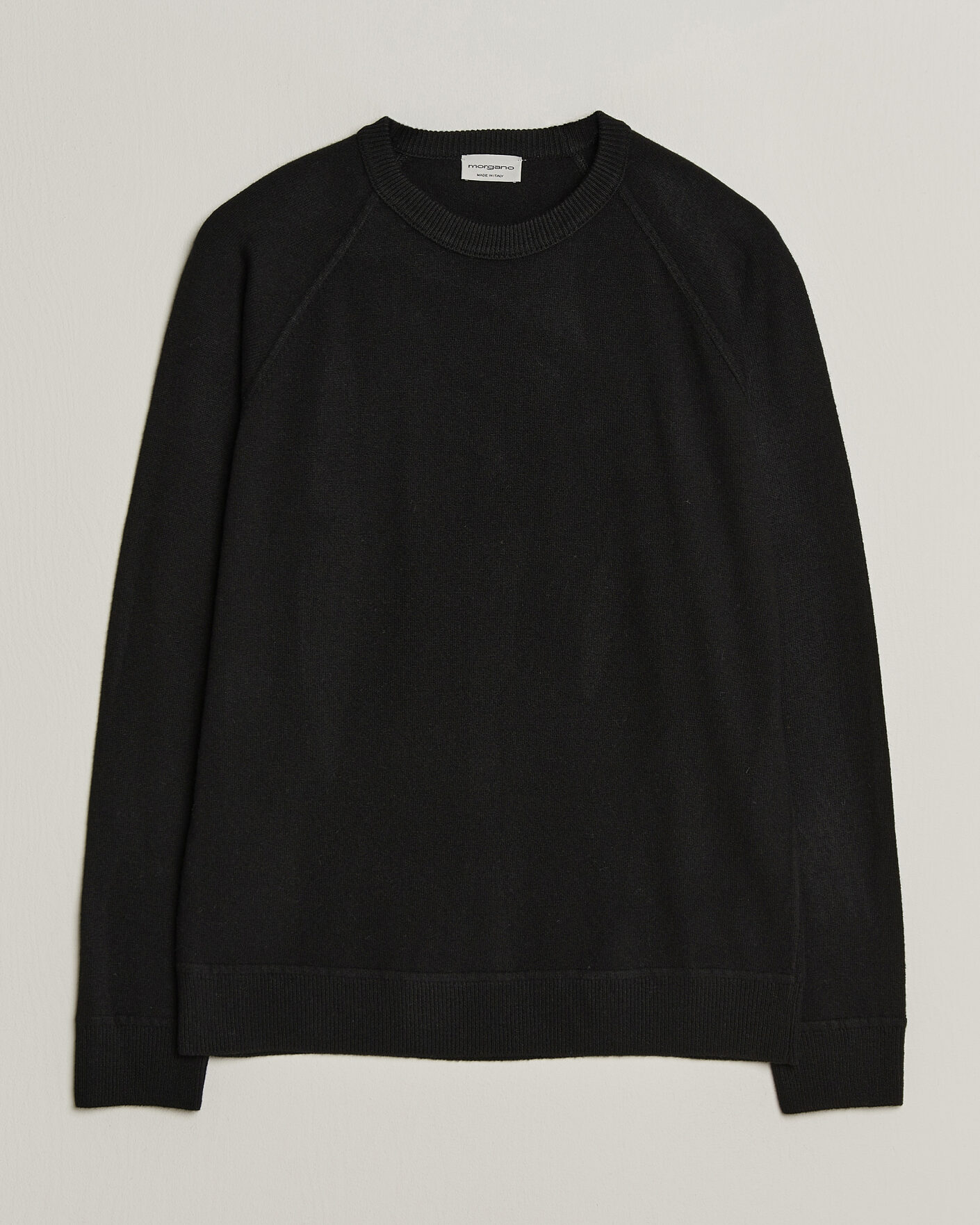 Herre | Gensere | Morgano | Wool/Cashmere Raglan Crew Black