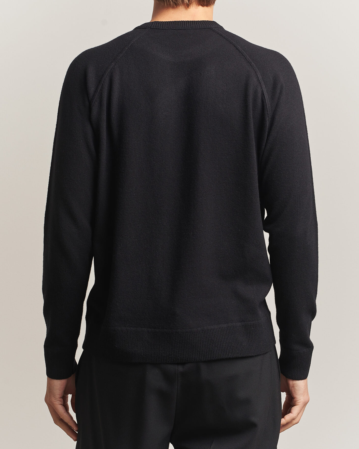 Herre | Gensere | Morgano | Wool/Cashmere Raglan Crew Black