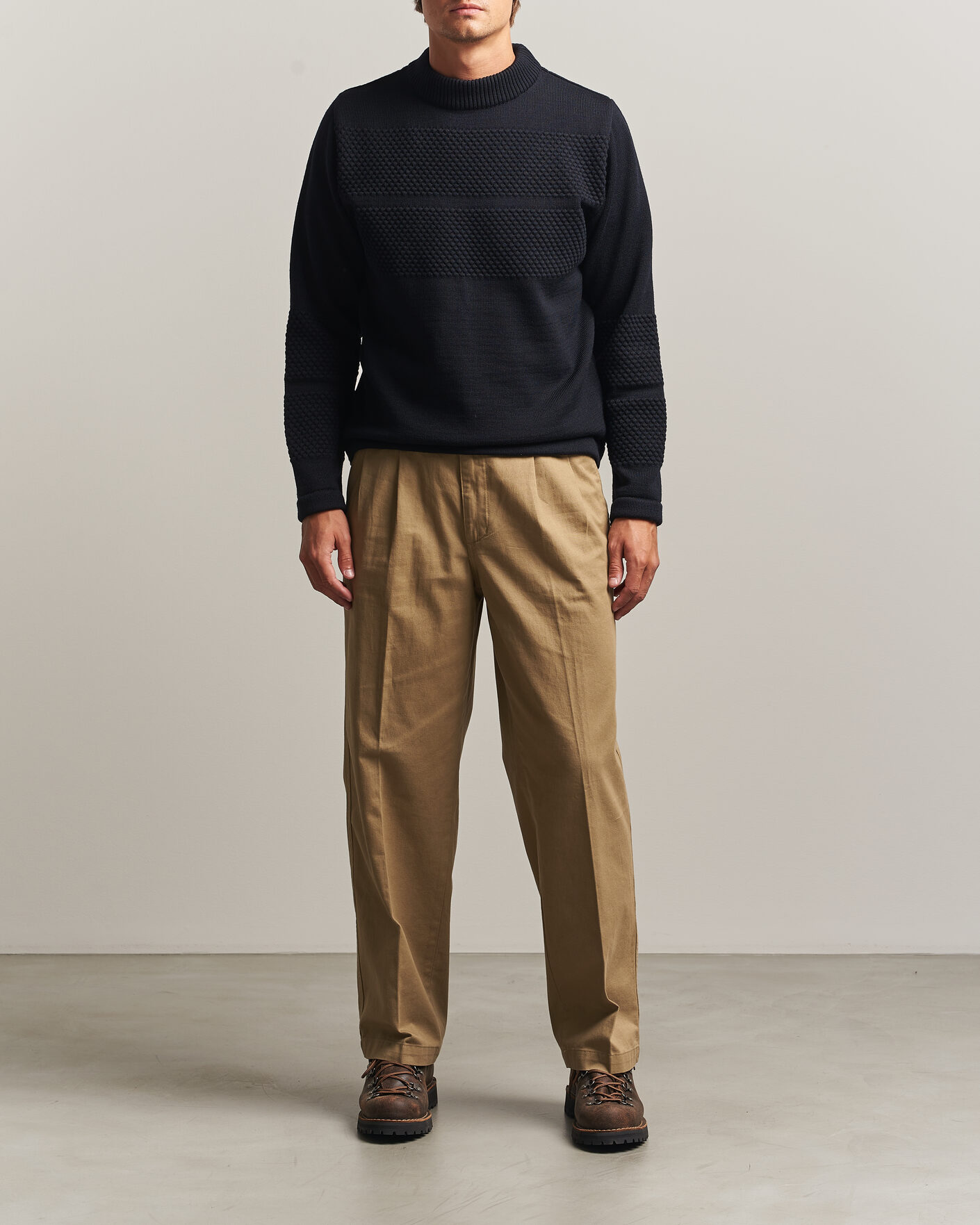 Herre | Gensere | S.N.S. Herning | Fisherman Mock Neck Navy Blue