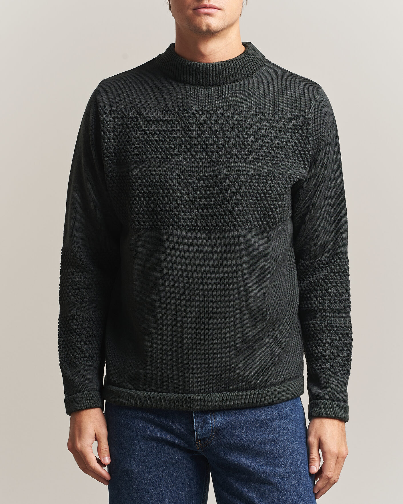 Herre | Gensere | S.N.S. Herning | Fisherman Mock Neck Terrain Green