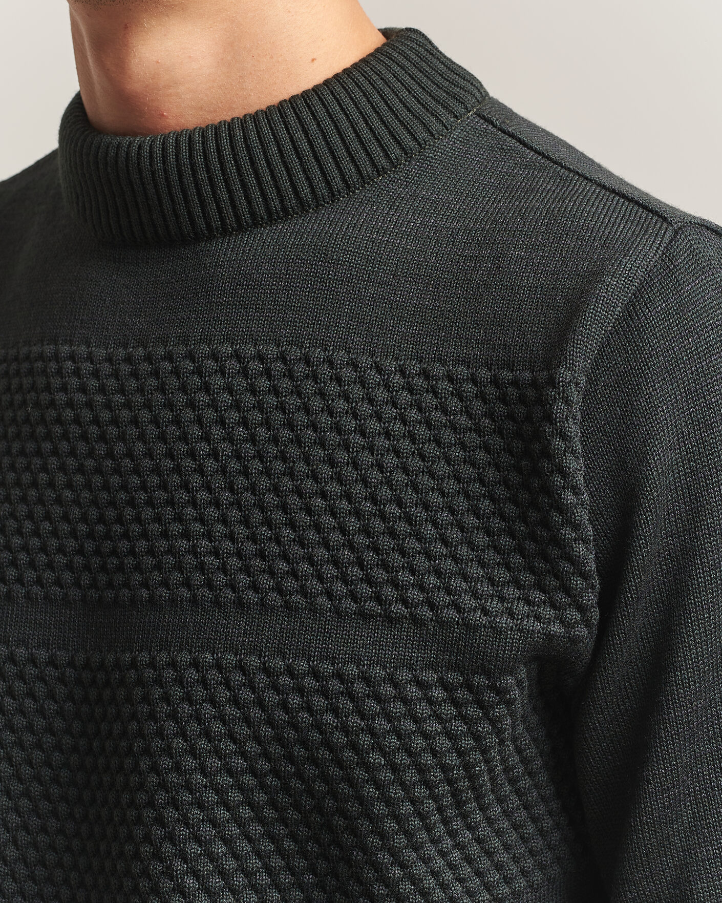 Herre | Gensere | S.N.S. Herning | Fisherman Mock Neck Terrain Green