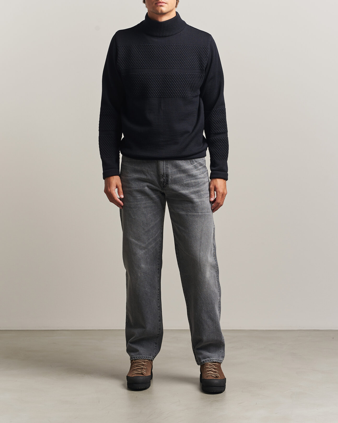 Herre | Gensere | S.N.S. Herning | Fisherman High Neck Navy Blue