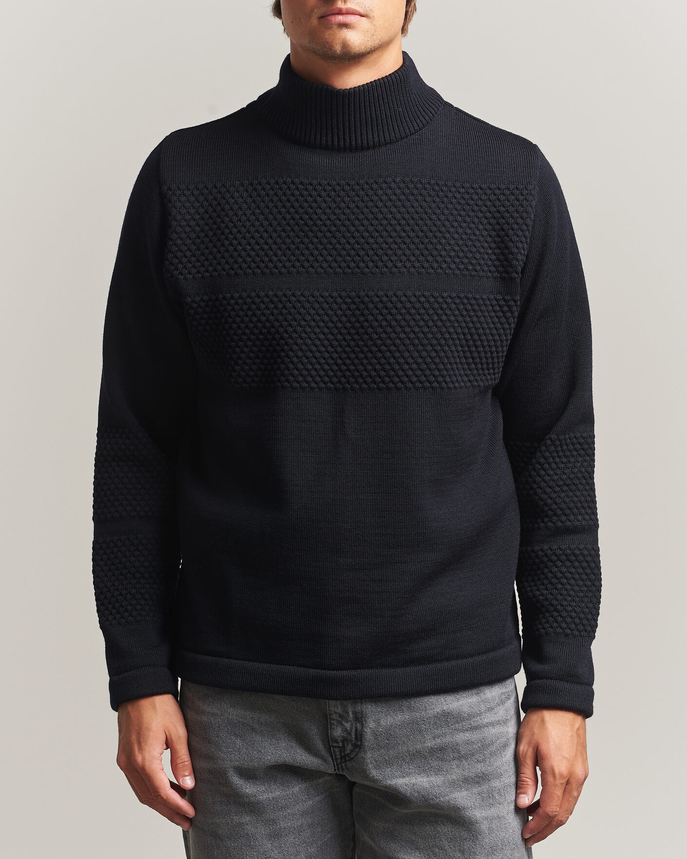 Herre | Gensere | S.N.S. Herning | Fisherman High Neck Navy Blue