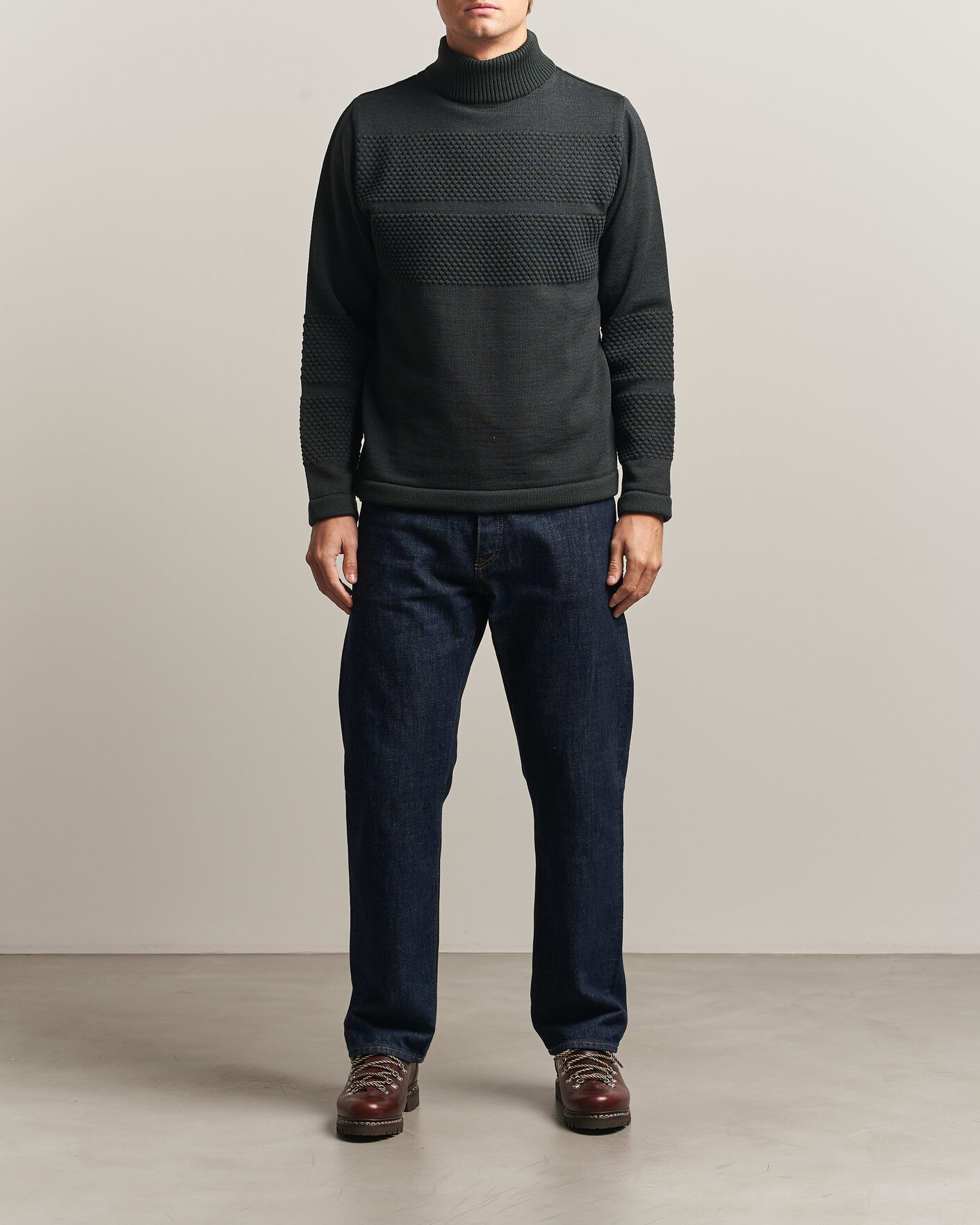 Herre | Gensere | S.N.S. Herning | Fisherman High Neck Terrain Green