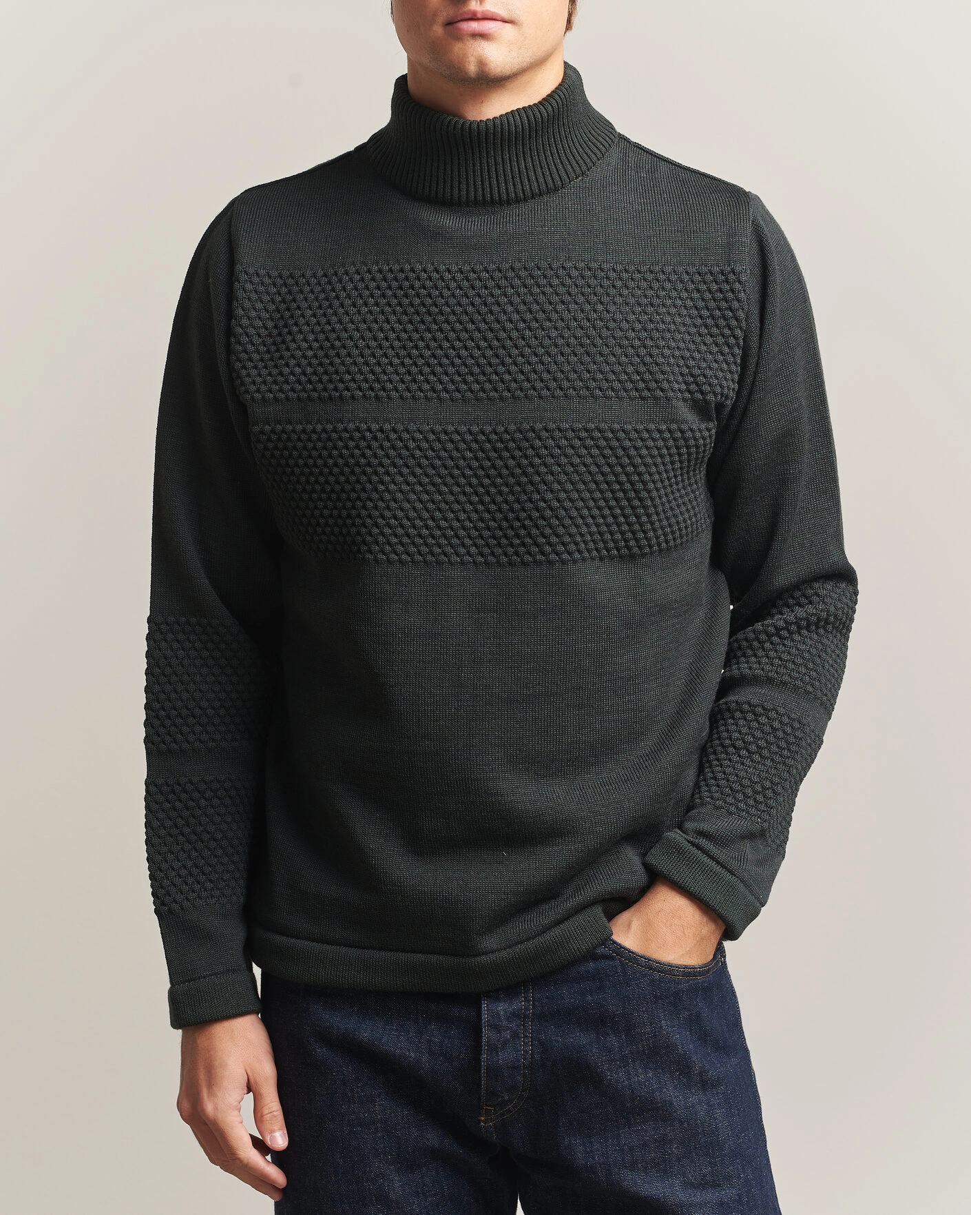 Herre | Gensere | S.N.S. Herning | Fisherman High Neck Terrain Green