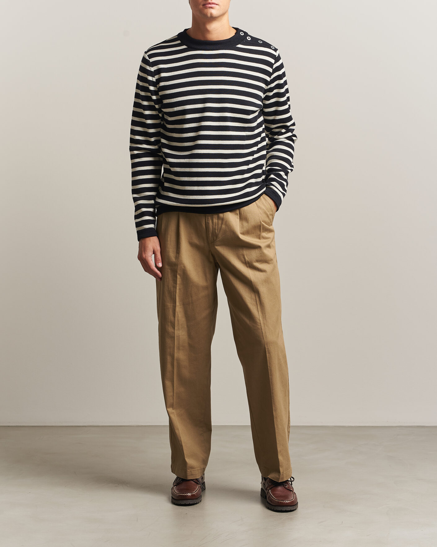 Herre | Gensere | S.N.S. Herning | Naval Crew Neck Navy/White