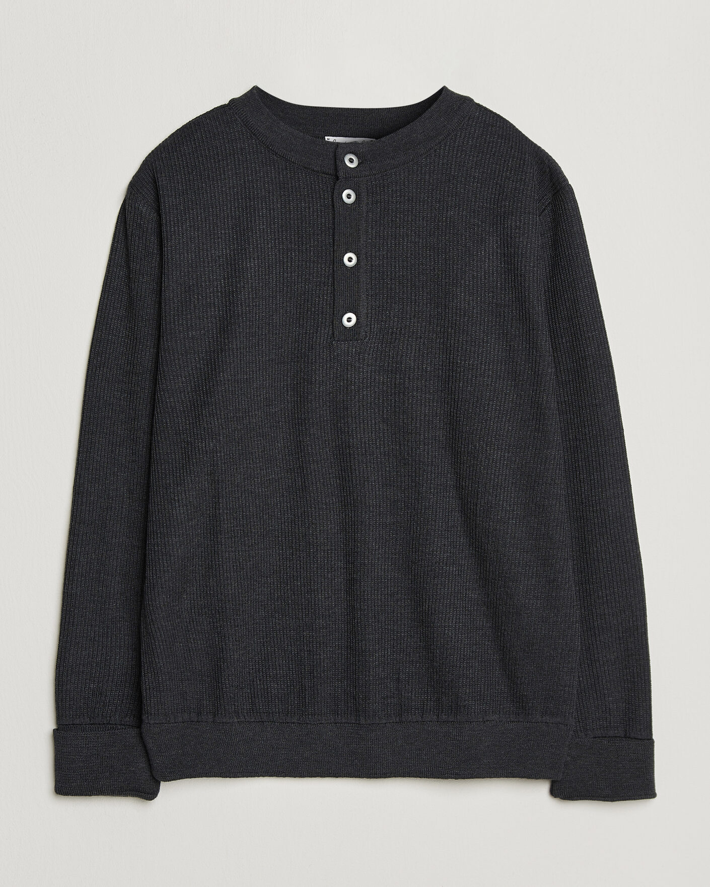 Herre | Gensere | S.N.S. Herning | Stamina Rib Henley Magnetite Black