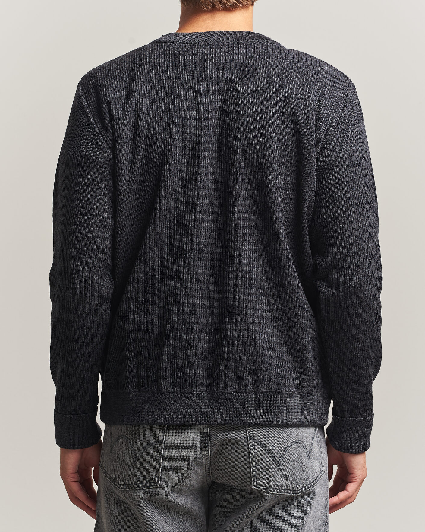 Herre | Gensere | S.N.S. Herning | Stamina Rib Henley Magnetite Black
