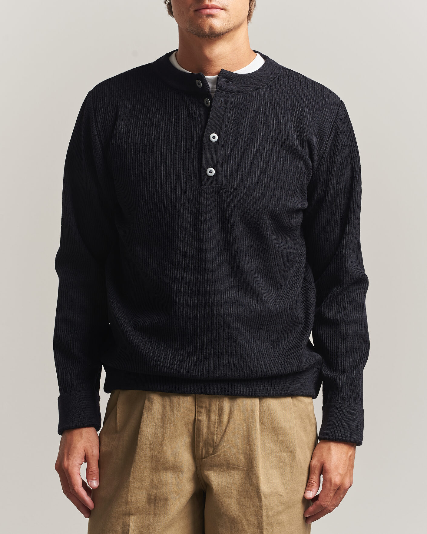 Herre | Gensere | S.N.S. Herning | Stamina Rib Henley Navy Blue